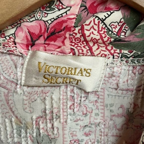 Vintage Victoria’s Secret Floral Belted Robe in White Pink Size‎ O/S - Picture 5 of 6